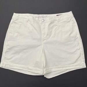Gloria Vanderbilt Womens White All Around‎ Slimming Effect Shorts, Gloria 78